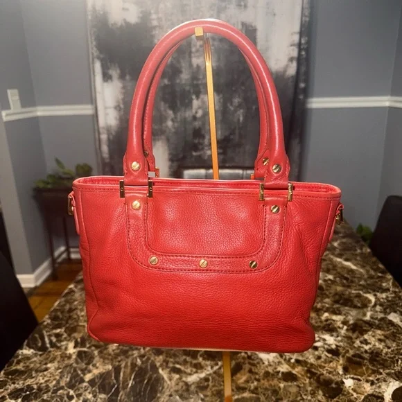 Tory Burch Amanda Classic Hobo – Red Pebbled Leather - Picture 8 of 16